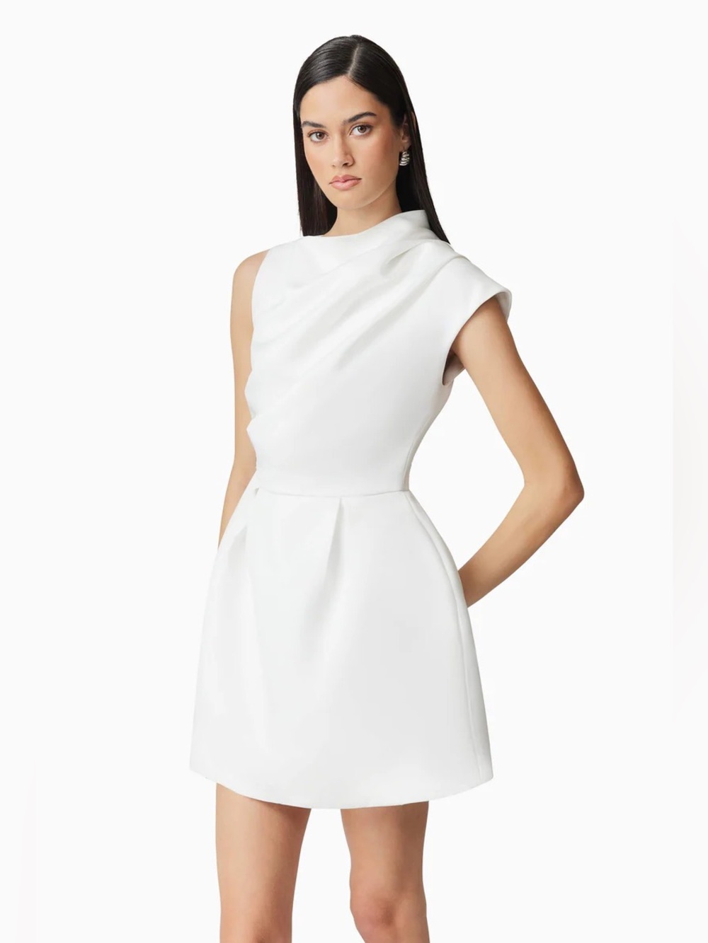 Elliatt One Shoulder Marissa Mini Dress in White